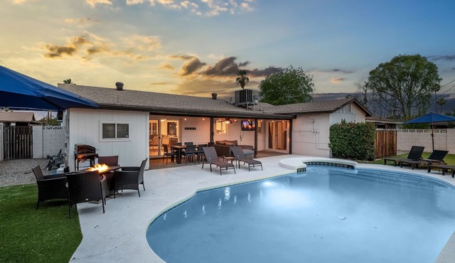 Luxe Getaway Home w/Heated Pool & Firepit