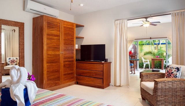 Modern, comfortable, well-appointed apartment with private garden courtyard.