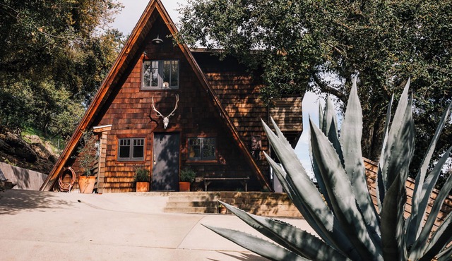 Modern Mountain A-Frame with Ocean + Island Views