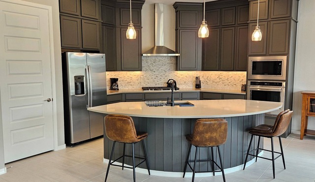 New 2-bedroom house in 55+ community provides leisure living and mountain views.