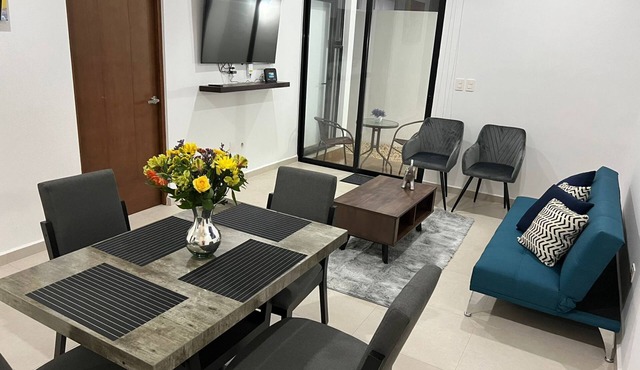 New & beautiful apartment (GF) with private pool