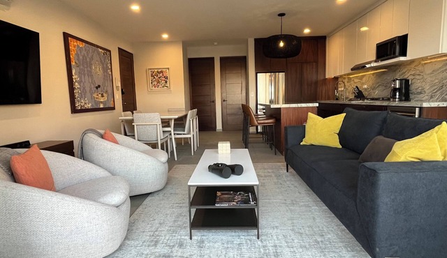 New! Slick designer apARTtment with bay views.