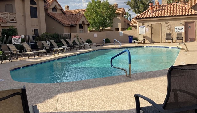 Newly decorated 2 bedroom, 2 bath condo with 2 heated community pools.