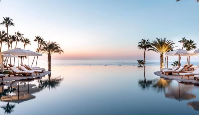 Ocean front resort located on an inlet bay in the Sea of Cortés.