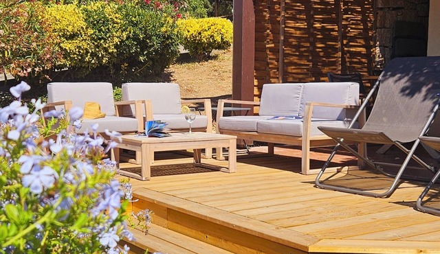 Resa 2025 open! SUPERB SEA VIEW mini villa heated pool Serra di Ferro