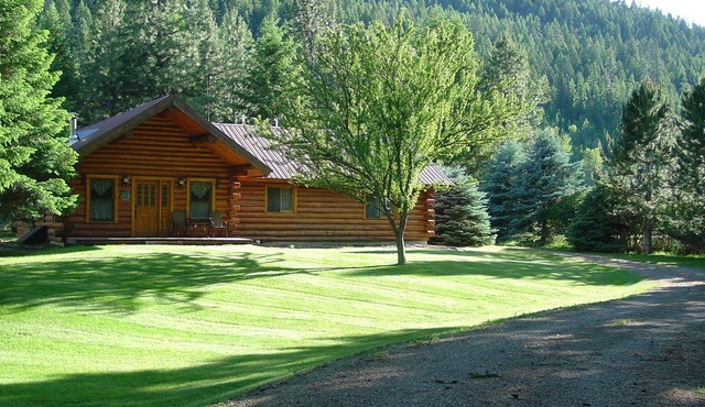 Riverfront Log Home in Libby, Montana on the Kootenai River.