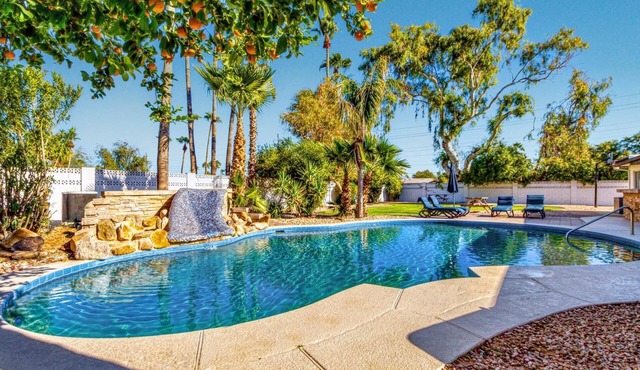 Scottsdale Family and Group Retreat | Pool Slide, Spa & Games