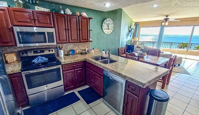 Sonoran Spa W506 - 2 BR Next to the Pool, High Speed Wi-Fi - Beachfront Upper Floor Luxury Condo