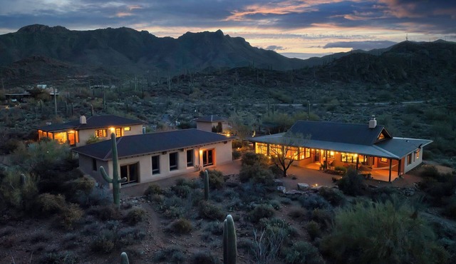 Straw bale eco-luxe house + guesthouse on 3+ acres 20 minutes to downtown Tucson