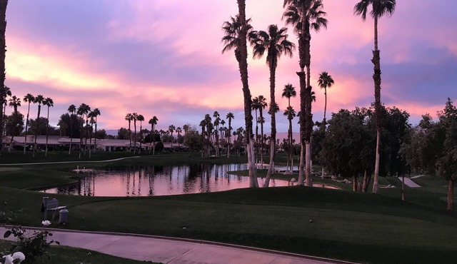 Stunning elevated mountain and lake views at Palm Valley Country Club!