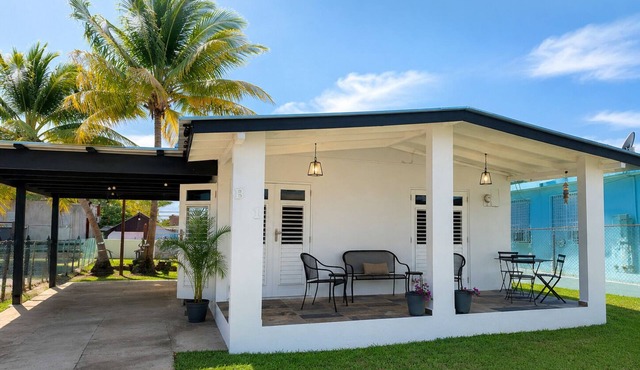 The Blue Coconut Pool Pergola Steps from Boqueron Beach