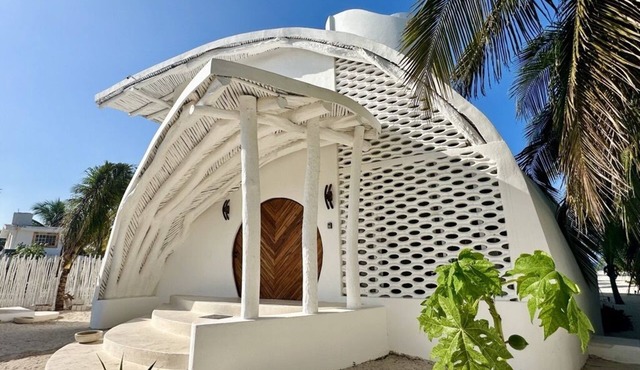 Unique Beachfront Casa Kyma, Pool, BBQ, Private Beach, San Crisanto, Yucatan
