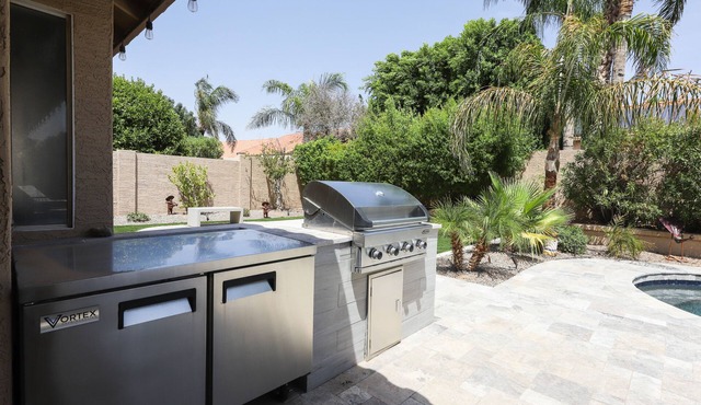 Updated single-level home with an oasis back yard, private pool & washer/dryer