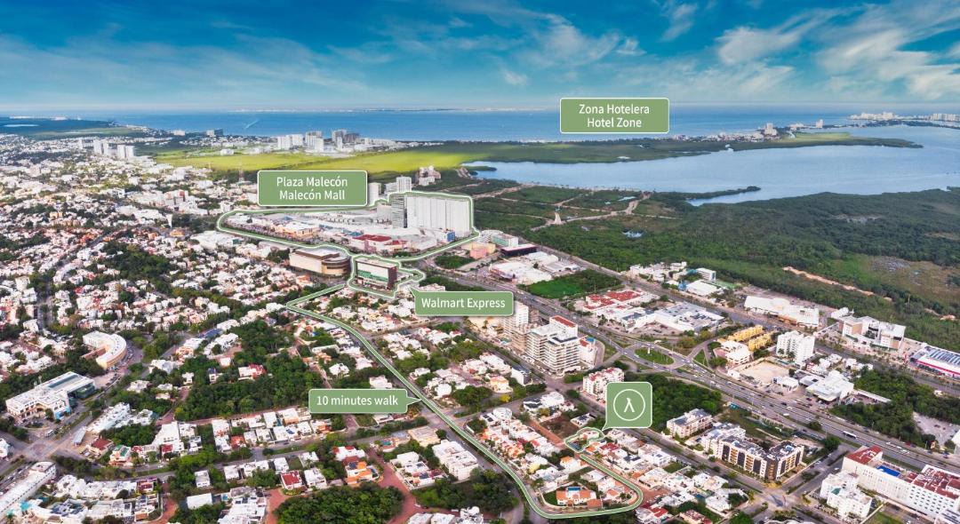 Photo of Buildings in Downtown Cancun