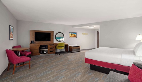 Room, 1 King Bed with Sofa bed, Refrigerator & Microwave