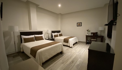 Standard Room, 2 Double Beds, Non Smoking, Courtyard View
