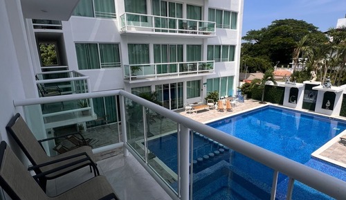 Apartment, Balcony, Pool View