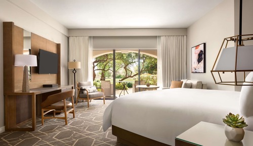 Deluxe View 1 King- 525sf 49sm Patio or balcony, premium pool views, oversized shower